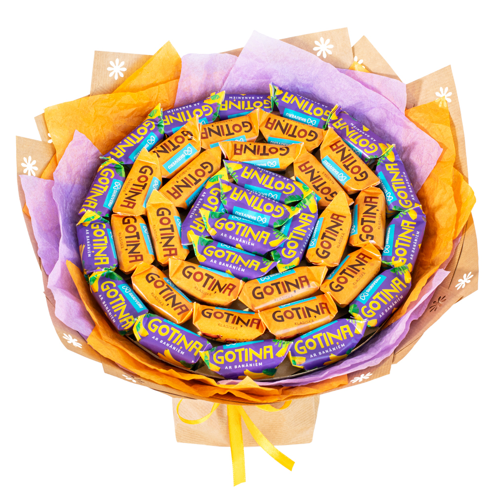 Съедобный конфетный букет, необычный подарок для женщин